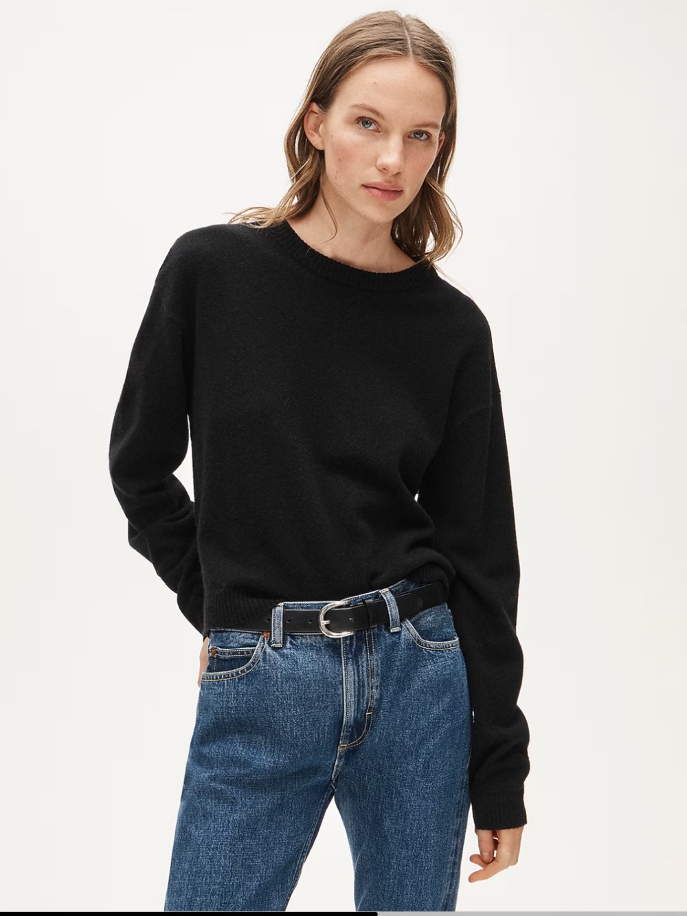 J. Crew Perfect Cashmere Crewneck Sweater in Black Size XS NWT